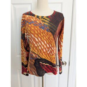 Mark Richards Collection Sweater Womens Large Cashmere Abstract Artsy Geometric